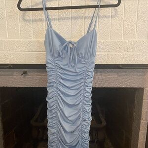 Princess Polly Kallie Mini Dress Blue Ruched